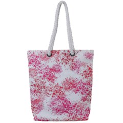 Red Splashes On A White Background Full Print Rope Handle Tote (small) by SychEva