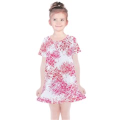 Red Splashes On A White Background Kids  Simple Cotton Dress by SychEva