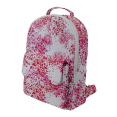 Red Splashes On A White Background Flap Pocket Backpack (large) by SychEva