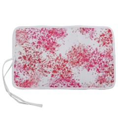 Red Splashes On A White Background Pen Storage Case (m) by SychEva