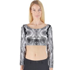 Compressed Carbon Long Sleeve Crop Top