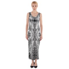 Compressed Carbon Fitted Maxi Dress