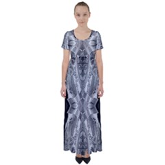 Compressed Carbon High Waist Short Sleeve Maxi Dress by MRNStudios