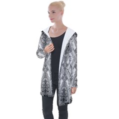 Compressed Carbon Longline Hooded Cardigan by MRNStudios