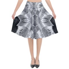 Compressed Carbon Flared Midi Skirt