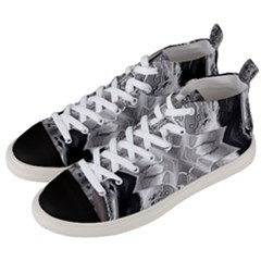 Compressed Carbon Men s Mid-top Canvas Sneakers by MRNStudios