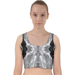 Compressed Carbon Velvet Racer Back Crop Top