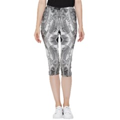 Compressed Carbon Inside Out Lightweight Velour Capri Leggings 