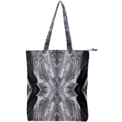 Compressed Carbon Double Zip Up Tote Bag