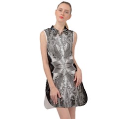 Compressed Carbon Sleeveless Shirt Dress by MRNStudios