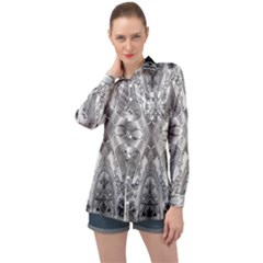 Compressed Carbon Long Sleeve Satin Shirt