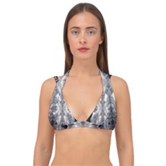 Compressed Carbon Double Strap Halter Bikini Top