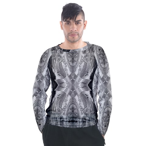 Compressed Carbon Men s Long Sleeve Raglan Tee by MRNStudios