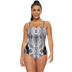 Compressed Carbon Retro Full Coverage Swimsuit