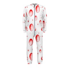 Red Drops On White Background Onepiece Jumpsuit (kids) by SychEva