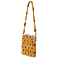 Slices Of Juicy Red Watermelon On A Yellow Background Multi Function Travel Bag by SychEva