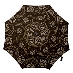Folk Flowers Pattern  Hook Handle Umbrellas (large)