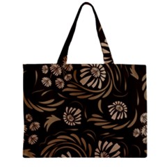 Folk Flowers Pattern  Zipper Mini Tote Bag by Eskimos