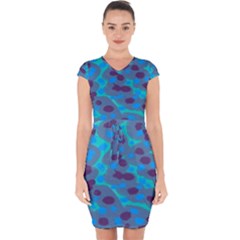 Spotted Capsleeve Drawstring Dress  by kiernankallan