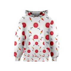 Slices Of Red And Juicy Watermelon Kids  Pullover Hoodie by SychEva