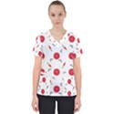 Slices Of Red And Juicy Watermelon Women s V-Neck Scrub Top View1