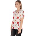 Slices Of Red And Juicy Watermelon Women s V-Neck Scrub Top View2