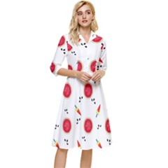 Slices Of Red And Juicy Watermelon Classy Knee Length Dress by SychEva