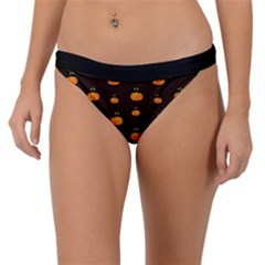 Halloween Pumpkins Pattern, Witch Hat Jack O  Lantern Band Bikini Bottom by Casemiro