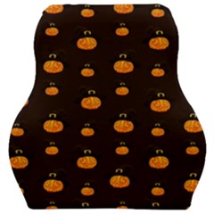 Halloween Pumpkins Pattern, Witch Hat Jack O  Lantern Car Seat Velour Cushion 