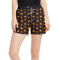 Halloween Pumpkins Pattern, Witch Hat Jack O  Lantern Runner Shorts by Casemiro