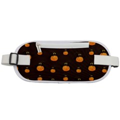 Halloween Pumpkins Pattern, Witch Hat Jack O  Lantern Rounded Waist Pouch