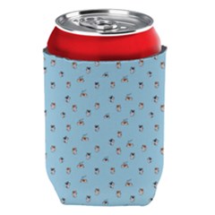 Cute Kawaii Dogs Pattern At Sky Blue Can Holder