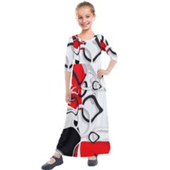 Modern Art Kids  Quarter Sleeve Maxi Dress by Sparkle