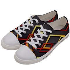 Modern Geometry Men s Low Top Canvas Sneakers by Sparkle