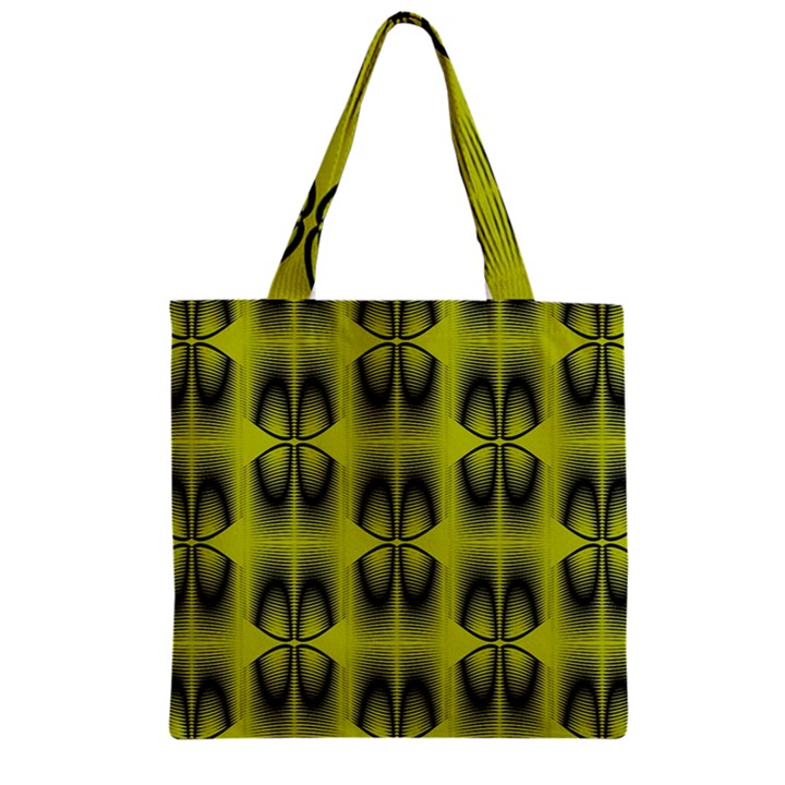 Digital Floral Zipper Grocery Tote Bag