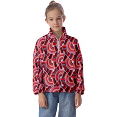 Digital Waves Kids  Half Zip Hoodie by Sparkle