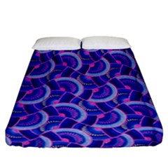 Digital Waves Fitted Sheet (california King Size) by Sparkle