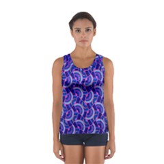 Digital Waves Sport Tank Top  by Sparkle