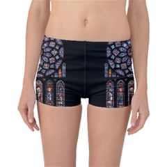 Chartres-cathedral-notre-dame-de-paris-amiens-cath-stained-glass Boyleg Bikini Bottoms by Sudhe