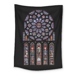 Chartres-cathedral-notre-dame-de-paris-amiens-cath-stained-glass Medium Tapestry
