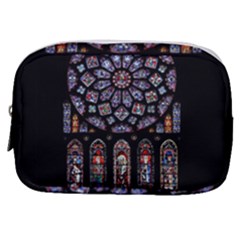 Chartres-cathedral-notre-dame-de-paris-amiens-cath-stained-glass Make Up Pouch (small) by Sudhe