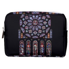 Chartres-cathedral-notre-dame-de-paris-amiens-cath-stained-glass Make Up Pouch (medium) by Sudhe