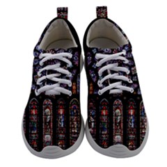 Chartres-cathedral-notre-dame-de-paris-amiens-cath-stained-glass Athletic Shoes by Sudhe