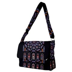 Chartres-cathedral-notre-dame-de-paris-amiens-cath-stained-glass Full Print Messenger Bag (m)