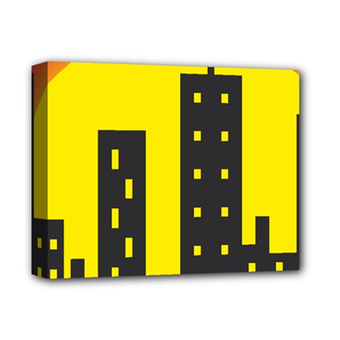 Skyline-city-building-sunset Deluxe Canvas 14  X 11  (stretched)