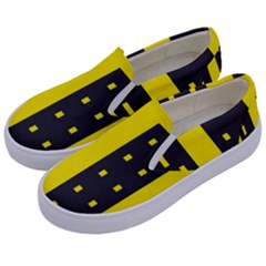 Skyline-city-building-sunset Kids  Canvas Slip Ons by Sudhe