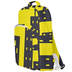 Skyline-city-building-sunset Double Compartment Backpack by Sudhe