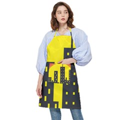 Skyline-city-building-sunset Pocket Apron by Sudhe