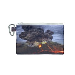 Landscape-volcano-eruption-lava Canvas Cosmetic Bag (small) by Sudhe