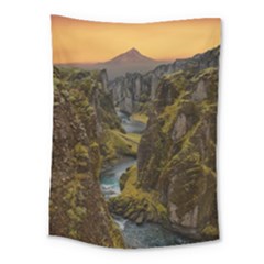 Landscape-cannon-river-mountain Medium Tapestry